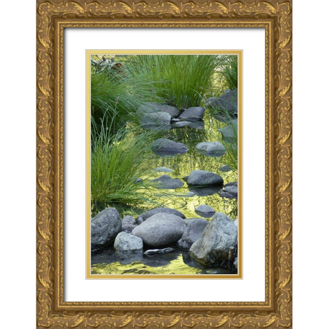 Lucious Falls I Gold Ornate Wood Framed Art Print with Double Matting by Geyman, Vitaly