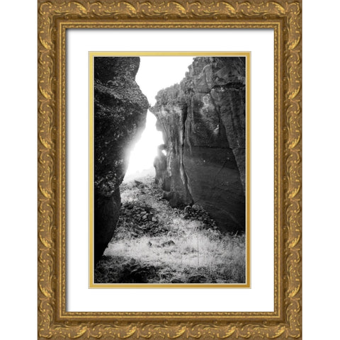 Lava Rocks Gold Ornate Wood Framed Art Print with Double Matting by Geyman, Vitaly