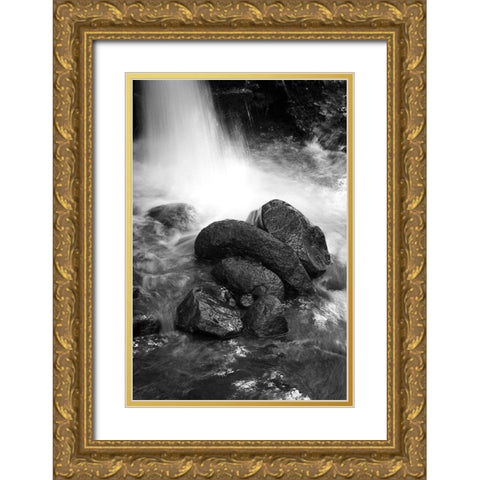 Rock Sculpture Gold Ornate Wood Framed Art Print with Double Matting by Geyman, Vitaly