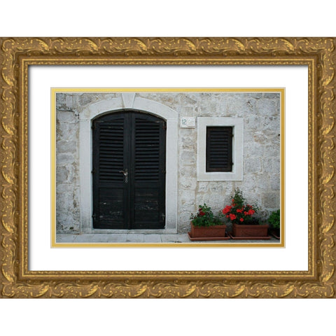 Croatia Door I Gold Ornate Wood Framed Art Print with Double Matting by Geyman, Vitaly