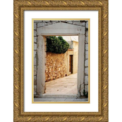 Croatia Door III Gold Ornate Wood Framed Art Print with Double Matting by Geyman, Vitaly