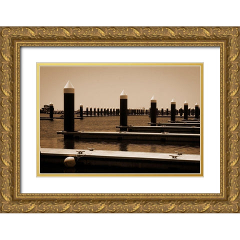 Marina Gold Ornate Wood Framed Art Print with Double Matting by Geyman, Vitaly