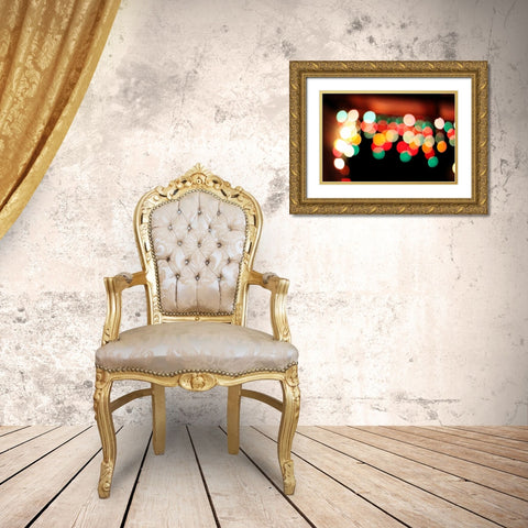 Bokeh II Gold Ornate Wood Framed Art Print with Double Matting by White, Leesa