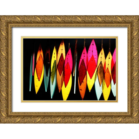 Chimes II Gold Ornate Wood Framed Art Print with Double Matting by White, Leesa