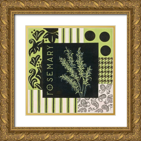 Herbal Zest I Gold Ornate Wood Framed Art Print with Double Matting by Peyton, Hanna