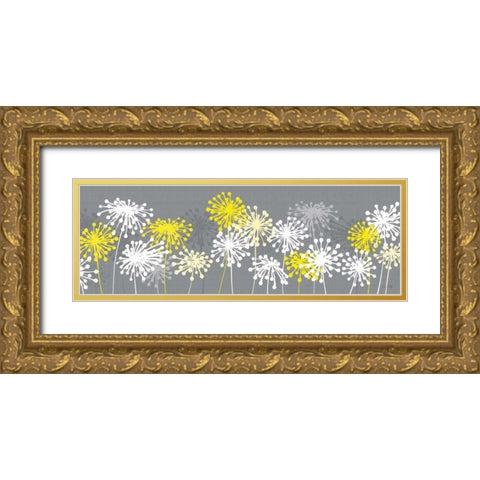Dandelion Panel Gold Ornate Wood Framed Art Print with Double Matting by Ruff, Kris