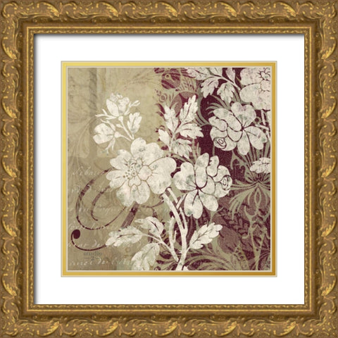 Argento II Gold Ornate Wood Framed Art Print with Double Matting by Studio 2