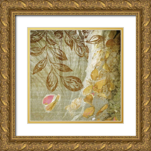 Gold Swirl I Gold Ornate Wood Framed Art Print with Double Matting by Studio 2