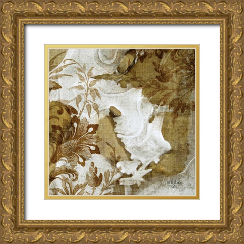 Flow II Gold Ornate Wood Framed Art Print with Double Matting by Studio 2