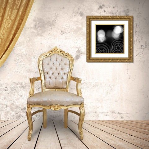 Circles and Swirls II Gold Ornate Wood Framed Art Print with Double Matting by Studio 2