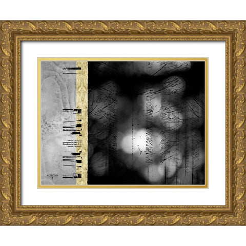Path I Gold Ornate Wood Framed Art Print with Double Matting by Studio 2