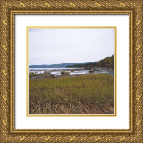 Estuary I Gold Ornate Wood Framed Art Print with Double Matting by Studio 2