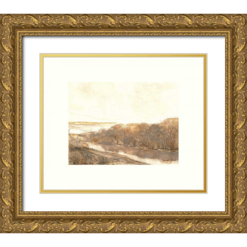 Mission Creek Gold Ornate Wood Framed Art Print with Double Matting by Sheler, Sammy