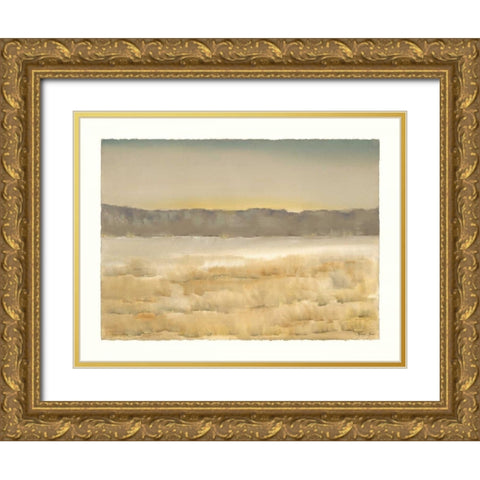 East of the Mountains Gold Ornate Wood Framed Art Print with Double Matting by Sheler, Sammy