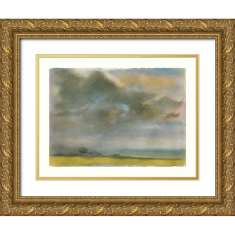 Summer Storm Gold Ornate Wood Framed Art Print with Double Matting by Sheler, Sammy