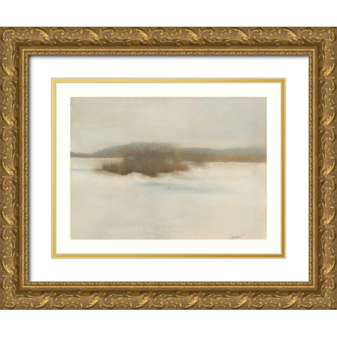 Winter Willows Gold Ornate Wood Framed Art Print with Double Matting by Sheler, Sammy