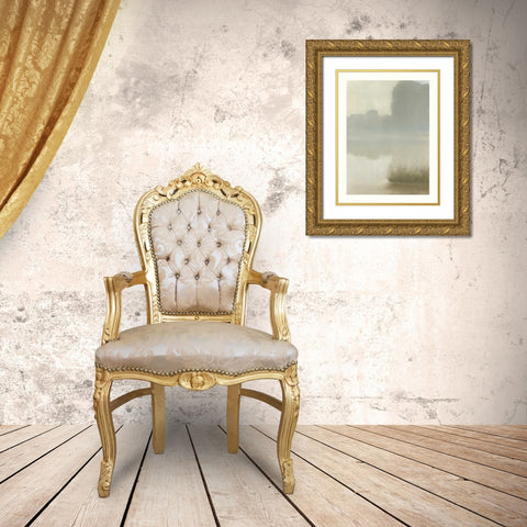 St. Clair Mist Gold Ornate Wood Framed Art Print with Double Matting by Sheler, Sammy