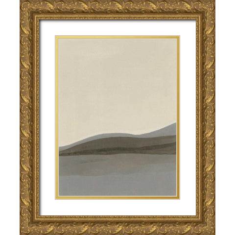 Ribbon Ridge Gold Ornate Wood Framed Art Print with Double Matting by Sheler, Sammy