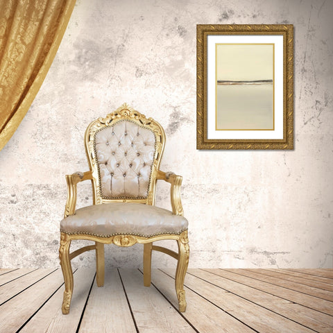 Grey Morning Gold Ornate Wood Framed Art Print with Double Matting by Sheler, Sammy