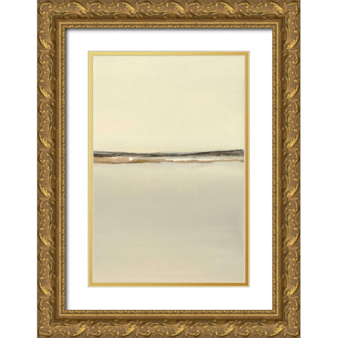 Grey Morning Gold Ornate Wood Framed Art Print with Double Matting by Sheler, Sammy