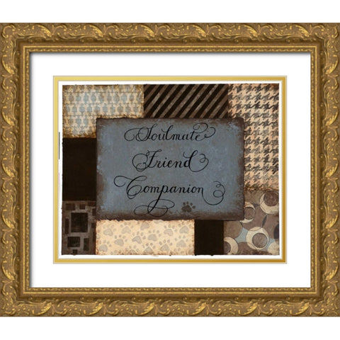 Soulmate Gold Ornate Wood Framed Art Print with Double Matting by Smith, Pamela