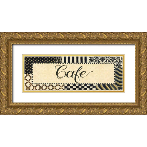 Cafe Gold Ornate Wood Framed Art Print with Double Matting by Smith, Pamela