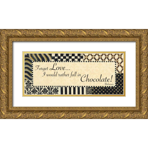 Forget Love Gold Ornate Wood Framed Art Print with Double Matting by Smith, Pamela