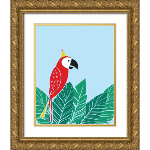 Tropical Bird I Gold Ornate Wood Framed Art Print with Double Matting by Serna, Isabel