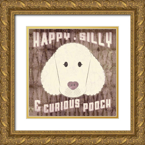 Poodle Gold Ornate Wood Framed Art Print with Double Matting by Sta Teresa, Ashley
