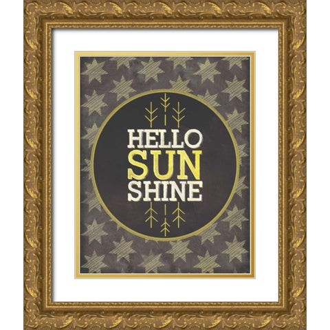 Hello Sunshine Gold Ornate Wood Framed Art Print with Double Matting by Sta Teresa, Ashley