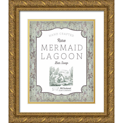 Mermaid Soap Gold Ornate Wood Framed Art Print with Double Matting by Sta Teresa, Ashley