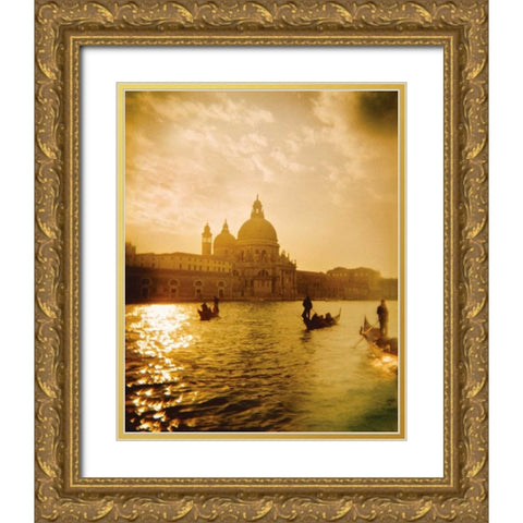 Venezia Sunset I Gold Ornate Wood Framed Art Print with Double Matting by Clayton-Thompson, Philip