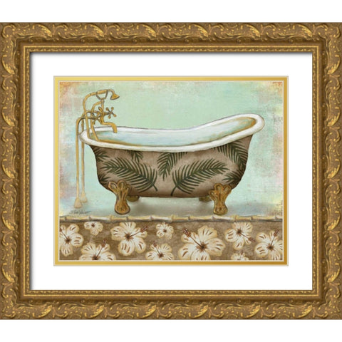 Tropical Bath I Gold Ornate Wood Framed Art Print with Double Matting by Williams, Todd
