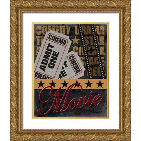 Movie Gold Ornate Wood Framed Art Print with Double Matting by Williams, Todd