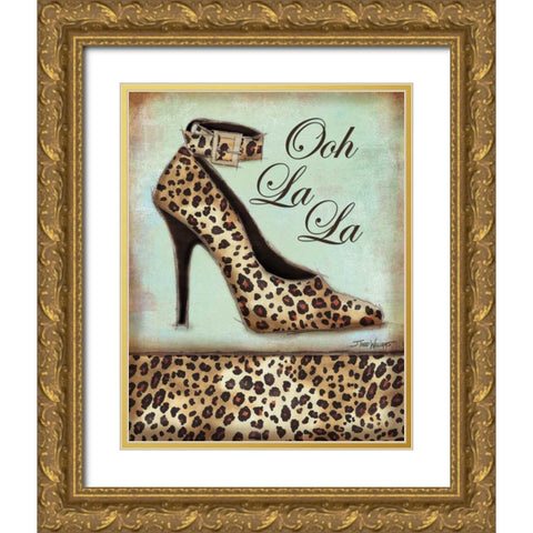 Leopard Shoe Gold Ornate Wood Framed Art Print with Double Matting by Williams, Todd