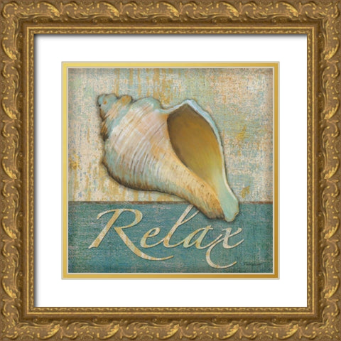 Relax Gold Ornate Wood Framed Art Print with Double Matting by Williams, Todd