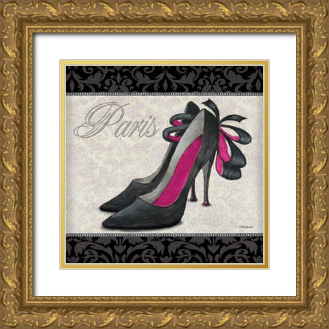 Pink Shoes Square II Gold Ornate Wood Framed Art Print with Double Matting by Williams, Todd