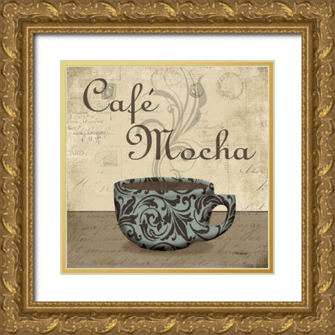 Cafe Mocha Gold Ornate Wood Framed Art Print with Double Matting by Williams, Todd