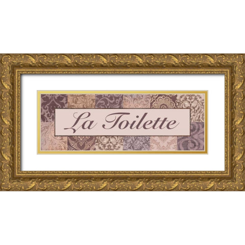 La Toilette Purple Gold Ornate Wood Framed Art Print with Double Matting by Williams, Todd