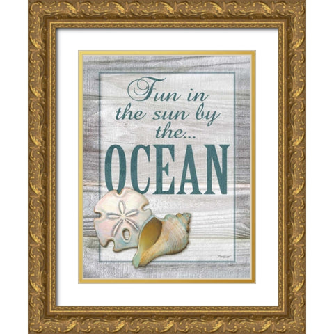 Fun in the Sun Gold Ornate Wood Framed Art Print with Double Matting by Williams, Todd