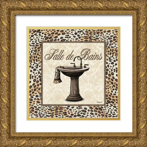 Leopard Sink Gold Ornate Wood Framed Art Print with Double Matting by Williams, Todd