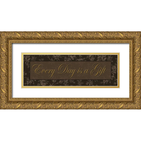 Every Day is a Gift Gold Ornate Wood Framed Art Print with Double Matting by Williams, Todd