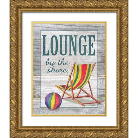 Lounge by the Shore Gold Ornate Wood Framed Art Print with Double Matting by Williams, Todd