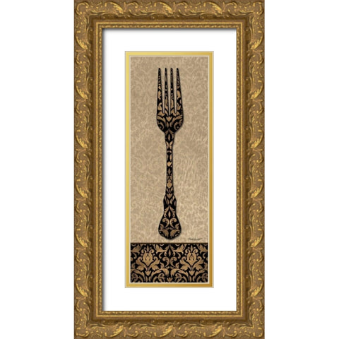Fork Gold Ornate Wood Framed Art Print with Double Matting by Williams, Todd