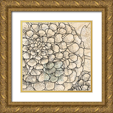 Vintage Dahlias II Gold Ornate Wood Framed Art Print with Double Matting by Williams, Todd