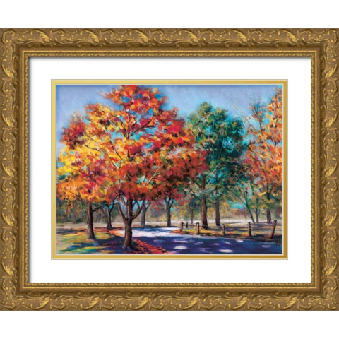 Fall Brilliance I Gold Ornate Wood Framed Art Print with Double Matting by Williams, Todd