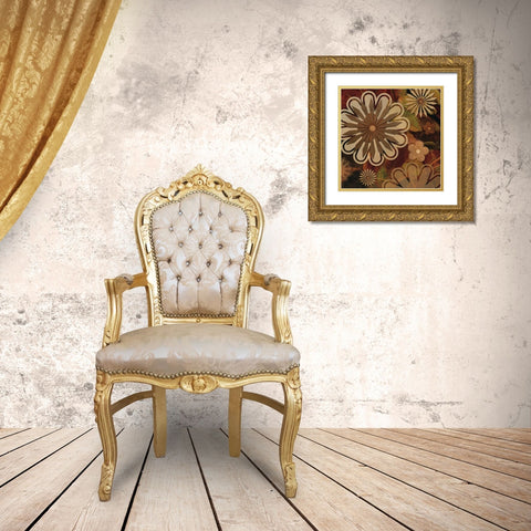 Floral Abstract I Gold Ornate Wood Framed Art Print with Double Matting by Williams, Todd