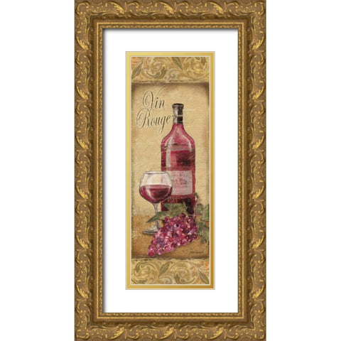 Vin Rouge Gold Ornate Wood Framed Art Print with Double Matting by Williams, Todd