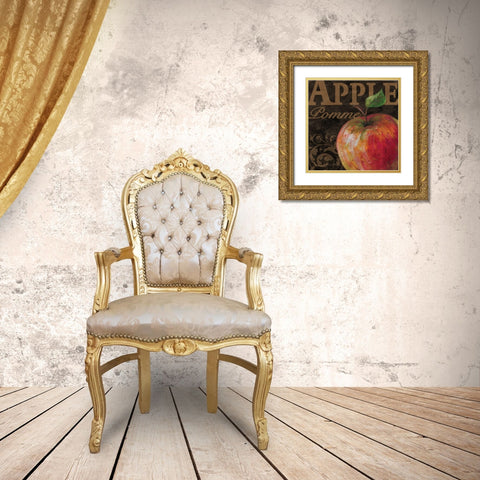 French Fruit Apple Gold Ornate Wood Framed Art Print with Double Matting by Williams, Todd