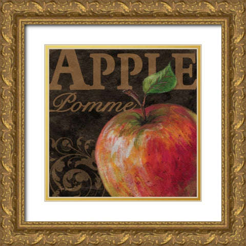 French Fruit Apple Gold Ornate Wood Framed Art Print with Double Matting by Williams, Todd